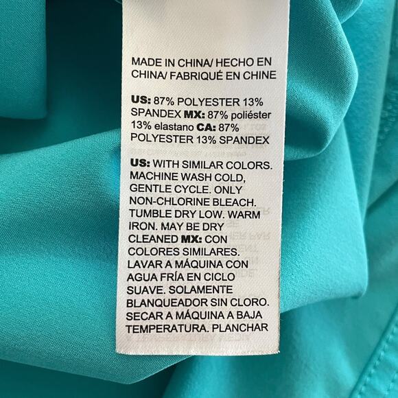 CHICO'S Women's Size XL Teal Zip Jacket Pants Comfort Loungewear Tracksuit Set - Picture 10 of 13